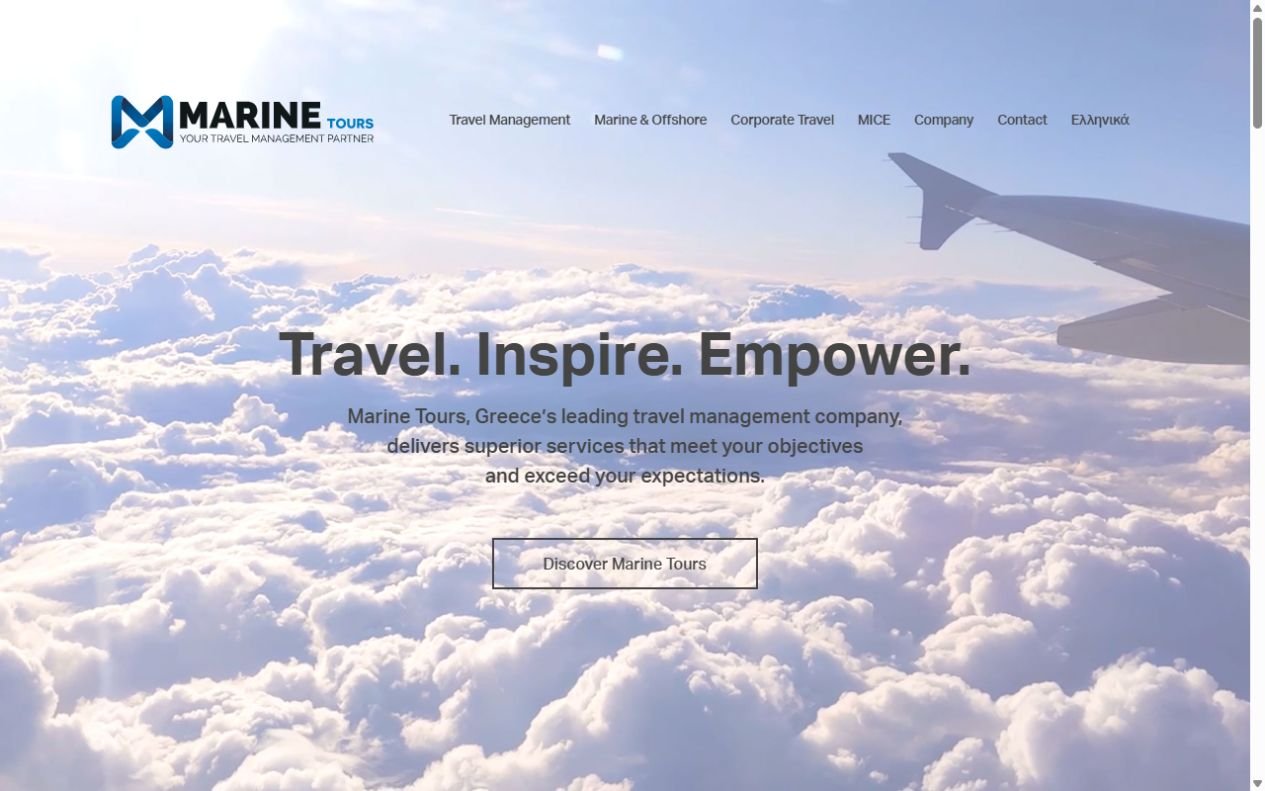 Website preview: Marine Tours